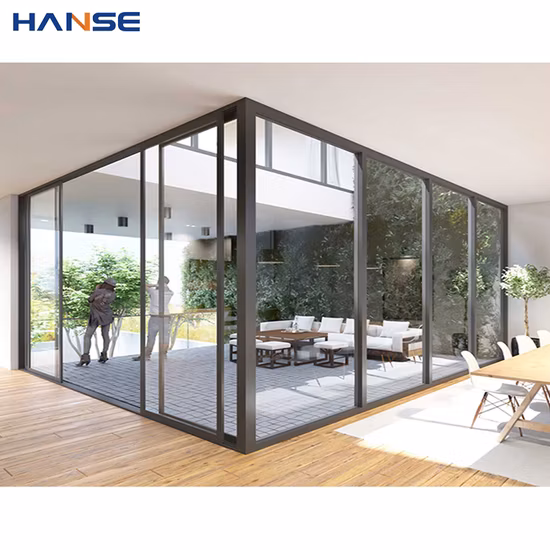 Einfache 4-Panel-Schiebeterrassen-Hauptdesigns Doppeltür-Designs