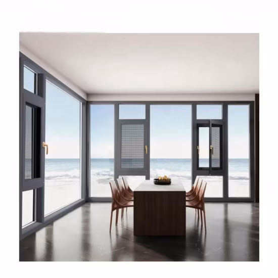 Australischer Standard mit thermischer Trennung, schalldicht, wasserdicht, Aluminium, Aluminium, Drehkippfenster, neues, einfaches Gitterdesign, Flügelfenster, Metall, Holz, Preis, Flügelfenster